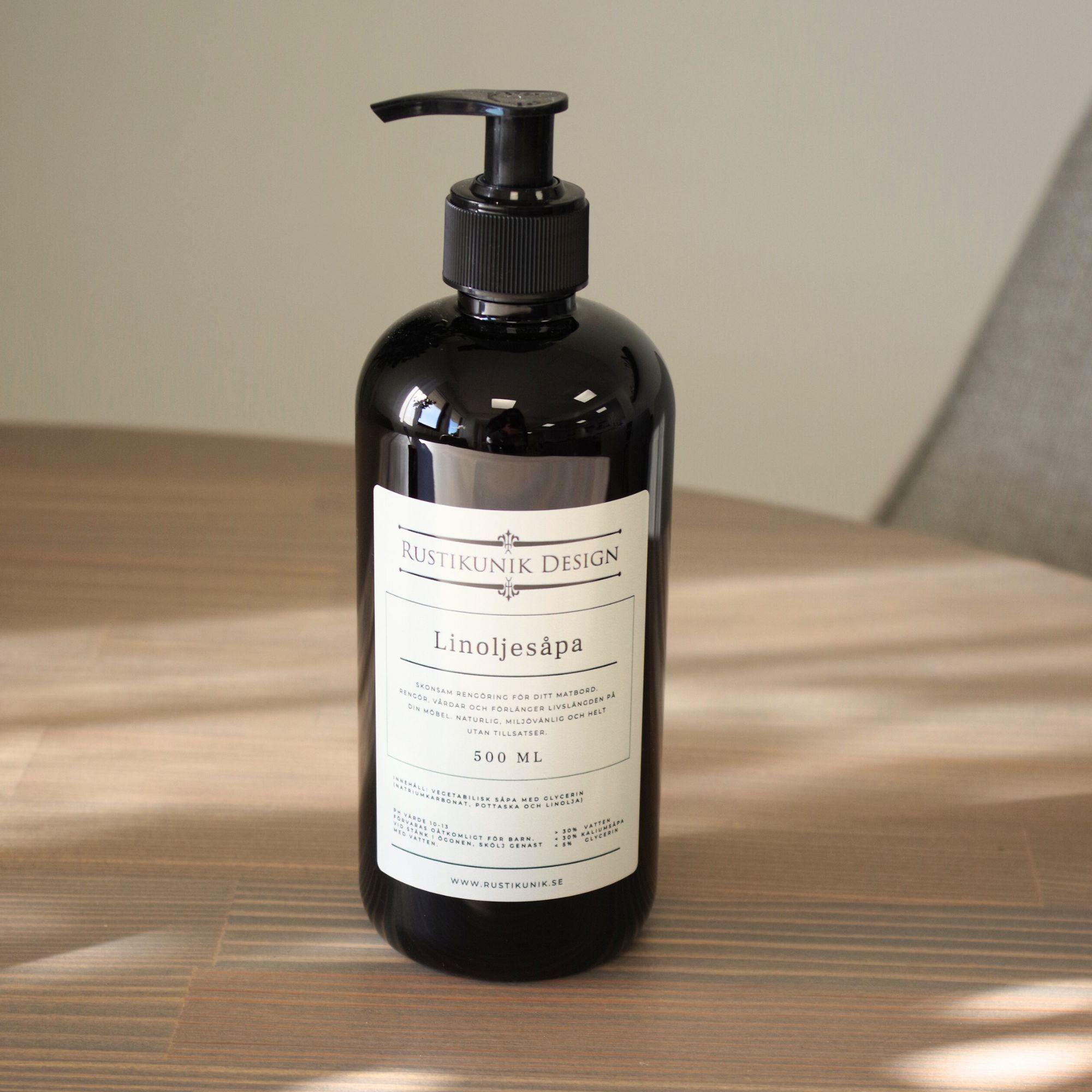 Linoljesåpa för daglig rengöring av ditt matbord